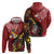 Tonga Ngatu And Australia Aboriginal Hoodie Tongan Dove And Kangaroo Together