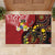 Tonga Ngatu And Australia Aboriginal Rubber Doormat Tongan Dove And Kangaroo Together