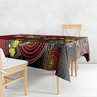 Tonga Ngatu And Australia Aboriginal Tablecloth Tongan Dove And Kangaroo Together LT05 - Polynesian Pride