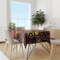 Tonga Ngatu And Australia Aboriginal Tablecloth Tongan Dove And Kangaroo Together LT05 - Polynesian Pride