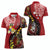 Tonga Ngatu And Australia Aboriginal Women Polo Shirt Tongan Dove And Kangaroo Together