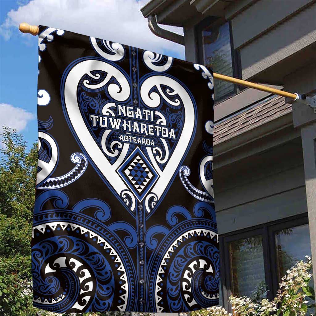 Aotearoa Ngati Tuwharetoa Garden Flag Maori Tribal Pattern LT05 - Polynesian Pride