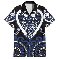 Custom Aotearoa Ngati Tuwharetoa Hawaiian Shirt Maori Tribal Pattern LT05 Navy - Polynesian Pride