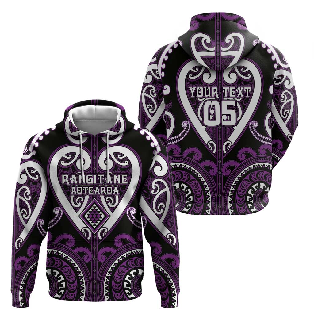 Custom Aotearoa Rangitane Hoodie Maori Tribal Pattern LT05 - Polynesian Pride