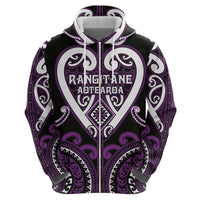 Custom Aotearoa Rangitane Hoodie Maori Tribal Pattern LT05 - Polynesian Pride