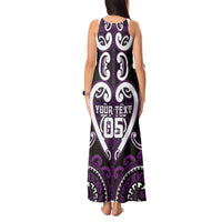 Custom Aotearoa Rangitane Tank Maxi Dress Maori Tribal Pattern LT05 - Polynesian Pride