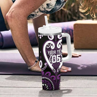 Custom Aotearoa Rangitane Tumbler With Handle Maori Tribal Pattern LT05 - Polynesian Pride