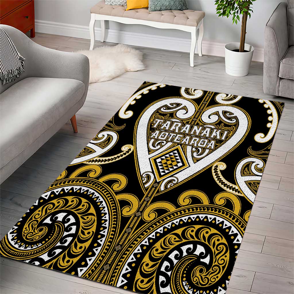 Aotearoa Taranaki Area Rug Maori Tribal Pattern LT05 - Polynesian Pride