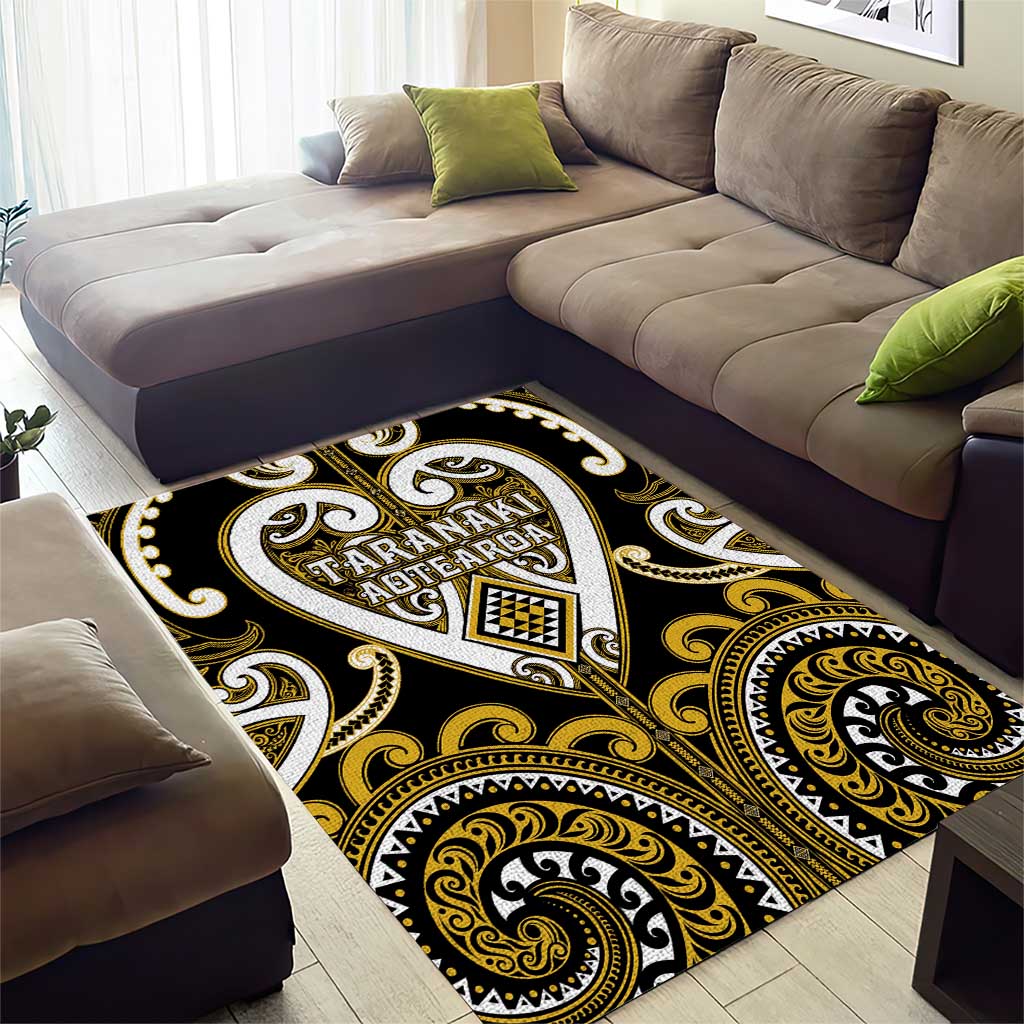 Aotearoa Taranaki Area Rug Maori Tribal Pattern LT05 - Polynesian Pride