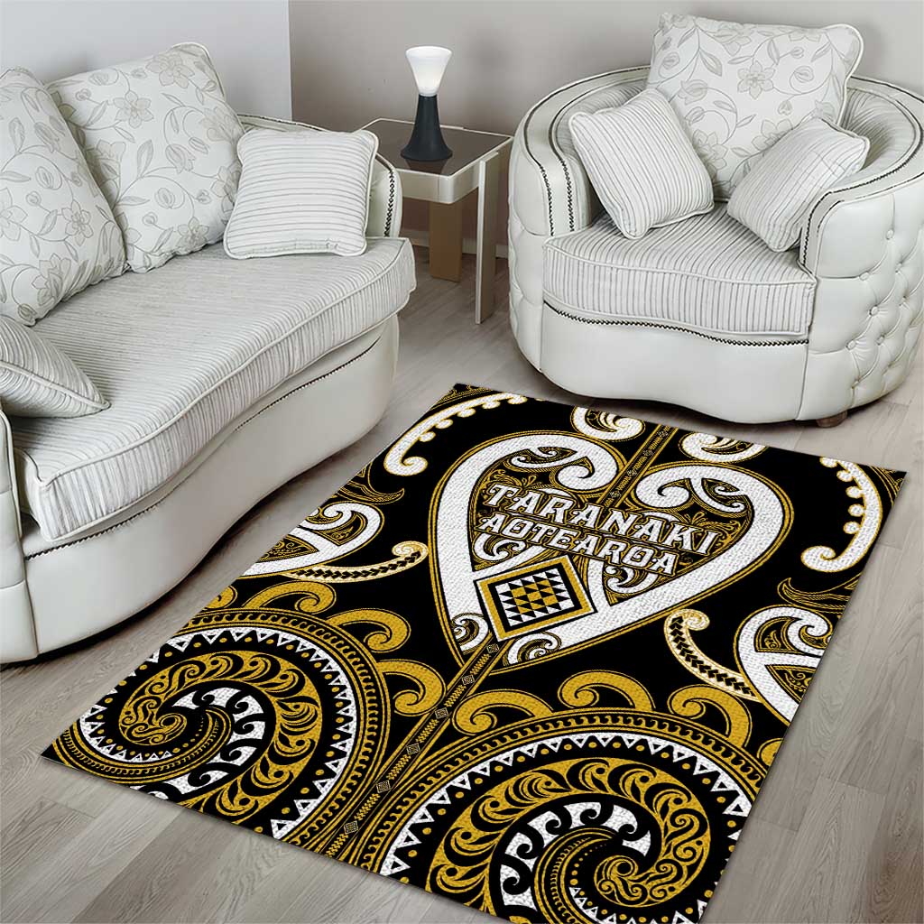 Aotearoa Taranaki Area Rug Maori Tribal Pattern LT05 - Polynesian Pride