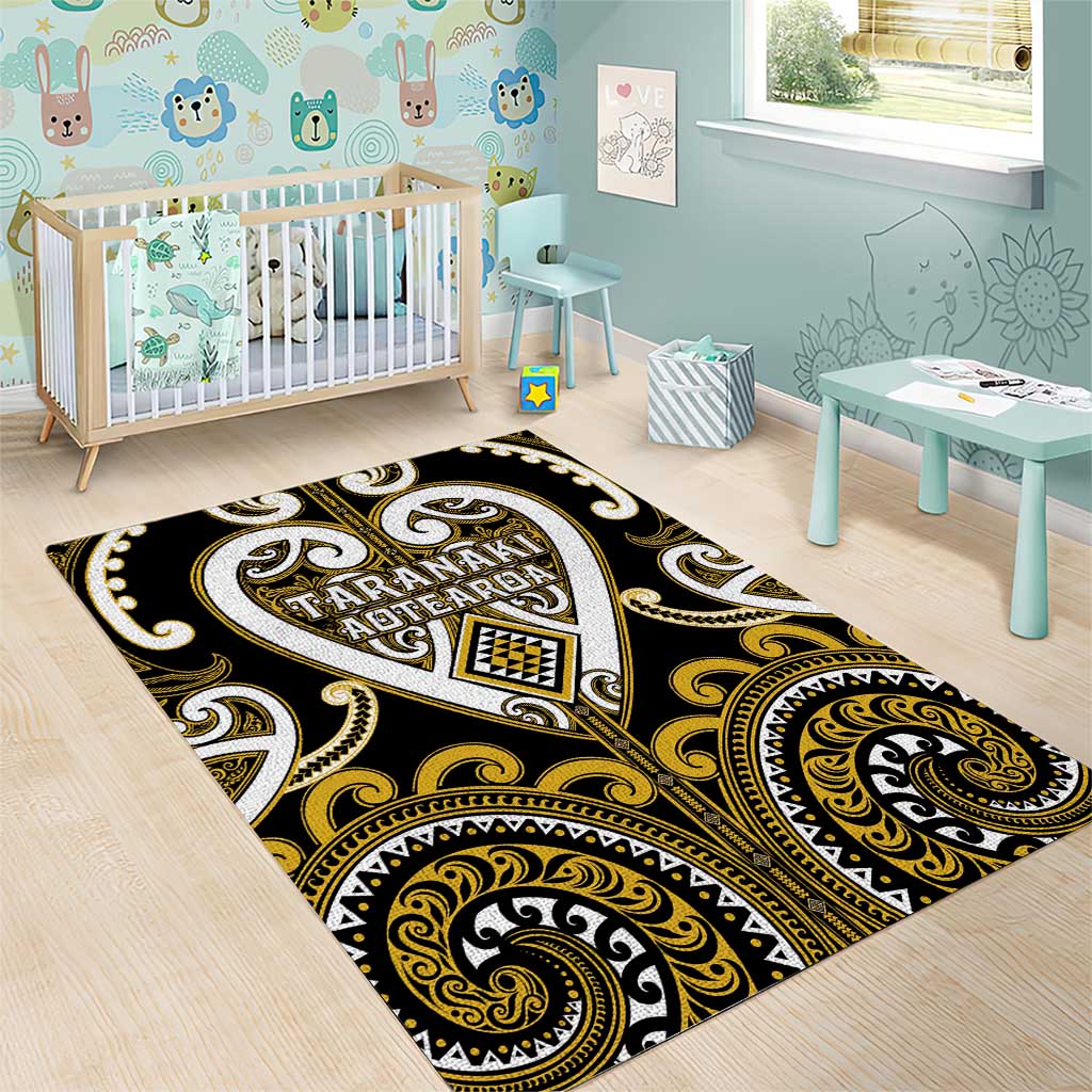 Aotearoa Taranaki Area Rug Maori Tribal Pattern LT05 - Polynesian Pride