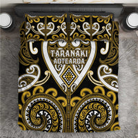 Aotearoa Taranaki Bedding Set Maori Tribal Pattern LT05 Yellow - Polynesian Pride