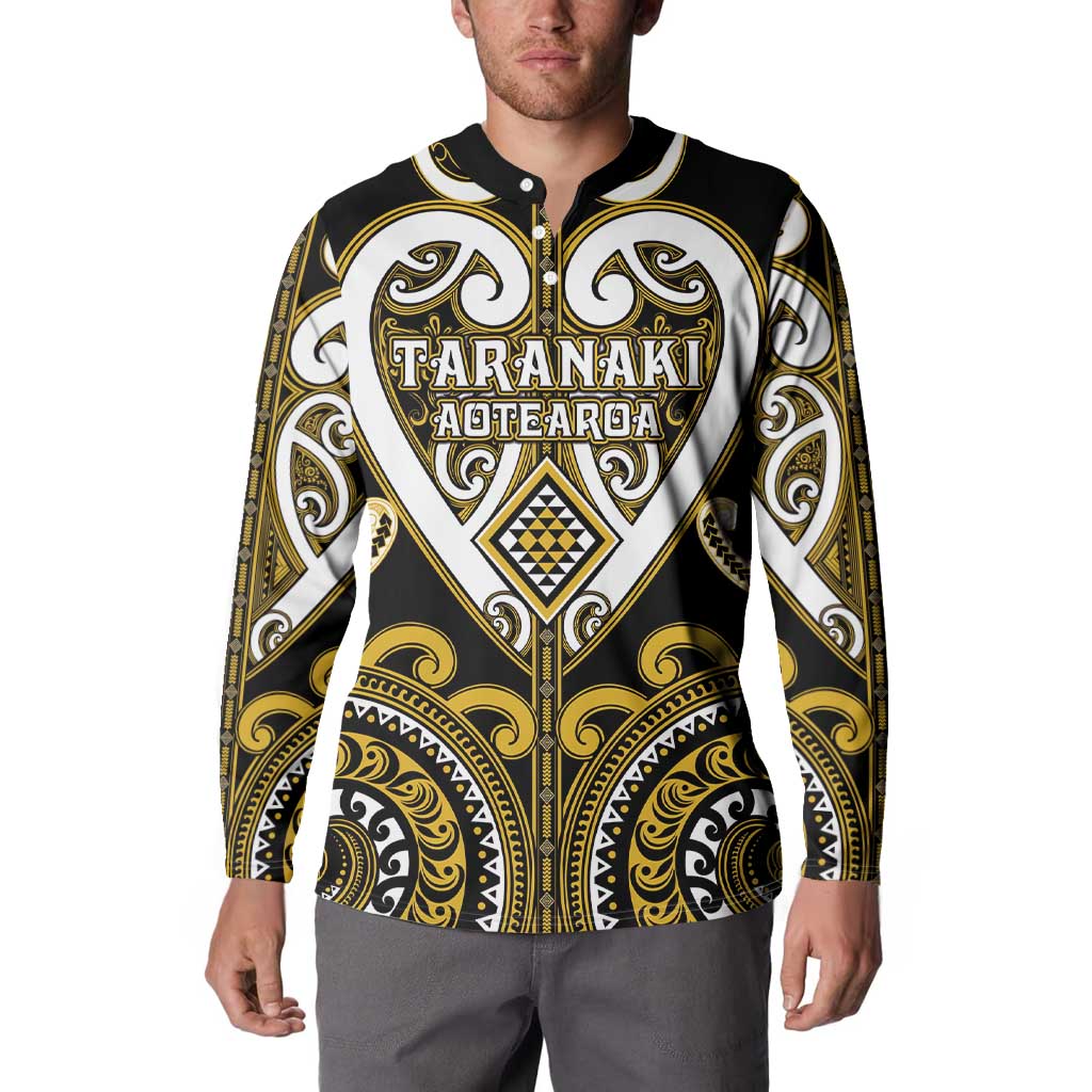 Custom Aotearoa Taranaki Button Sweatshirt Maori Tribal Pattern LT05 - Polynesian Pride