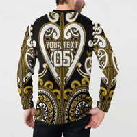 Custom Aotearoa Taranaki Button Sweatshirt Maori Tribal Pattern LT05 - Polynesian Pride
