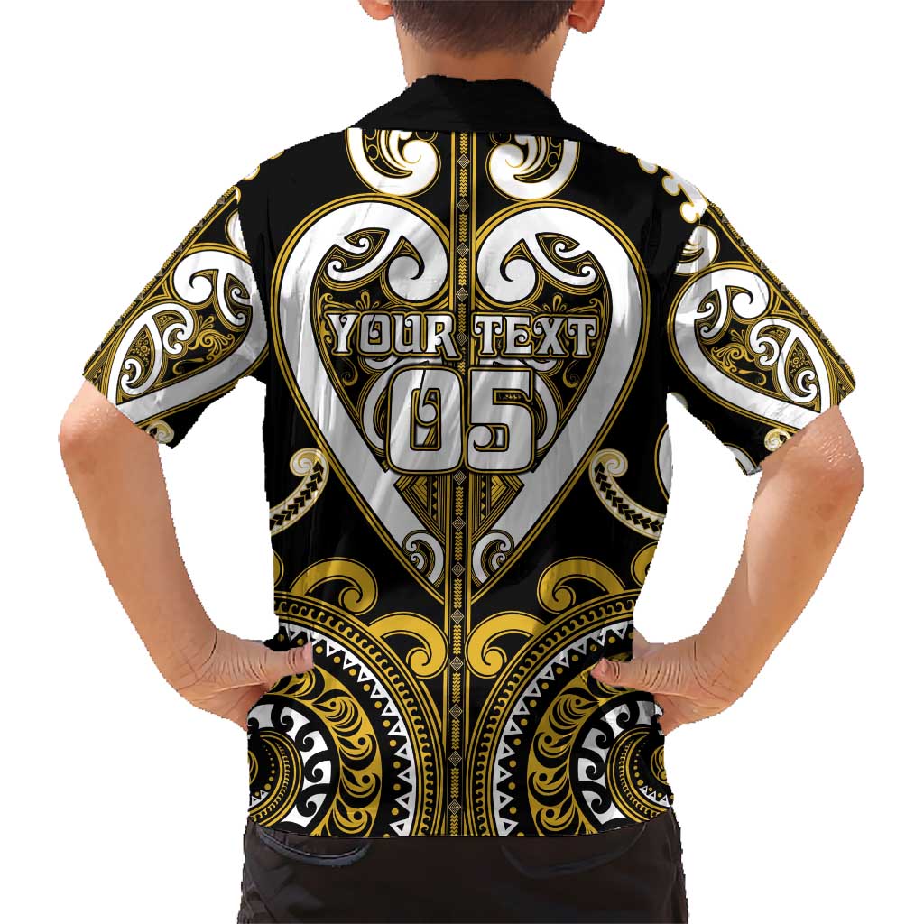 Custom Aotearoa Taranaki Kid Hawaiian Shirt Maori Tribal Pattern LT05 - Polynesian Pride