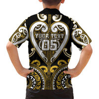 Custom Aotearoa Taranaki Kid Hawaiian Shirt Maori Tribal Pattern LT05 - Polynesian Pride