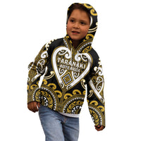 Custom Aotearoa Taranaki Kid Hoodie Maori Tribal Pattern LT05 - Polynesian Pride
