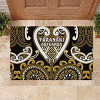 Aotearoa Taranaki Rubber Doormat Maori Tribal Pattern LT05 Yellow - Polynesian Pride