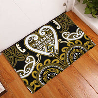 Aotearoa Taranaki Rubber Doormat Maori Tribal Pattern LT05 - Polynesian Pride