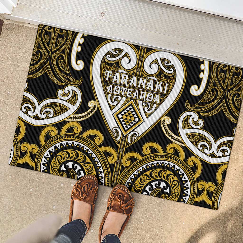 Aotearoa Taranaki Rubber Doormat Maori Tribal Pattern LT05 - Polynesian Pride