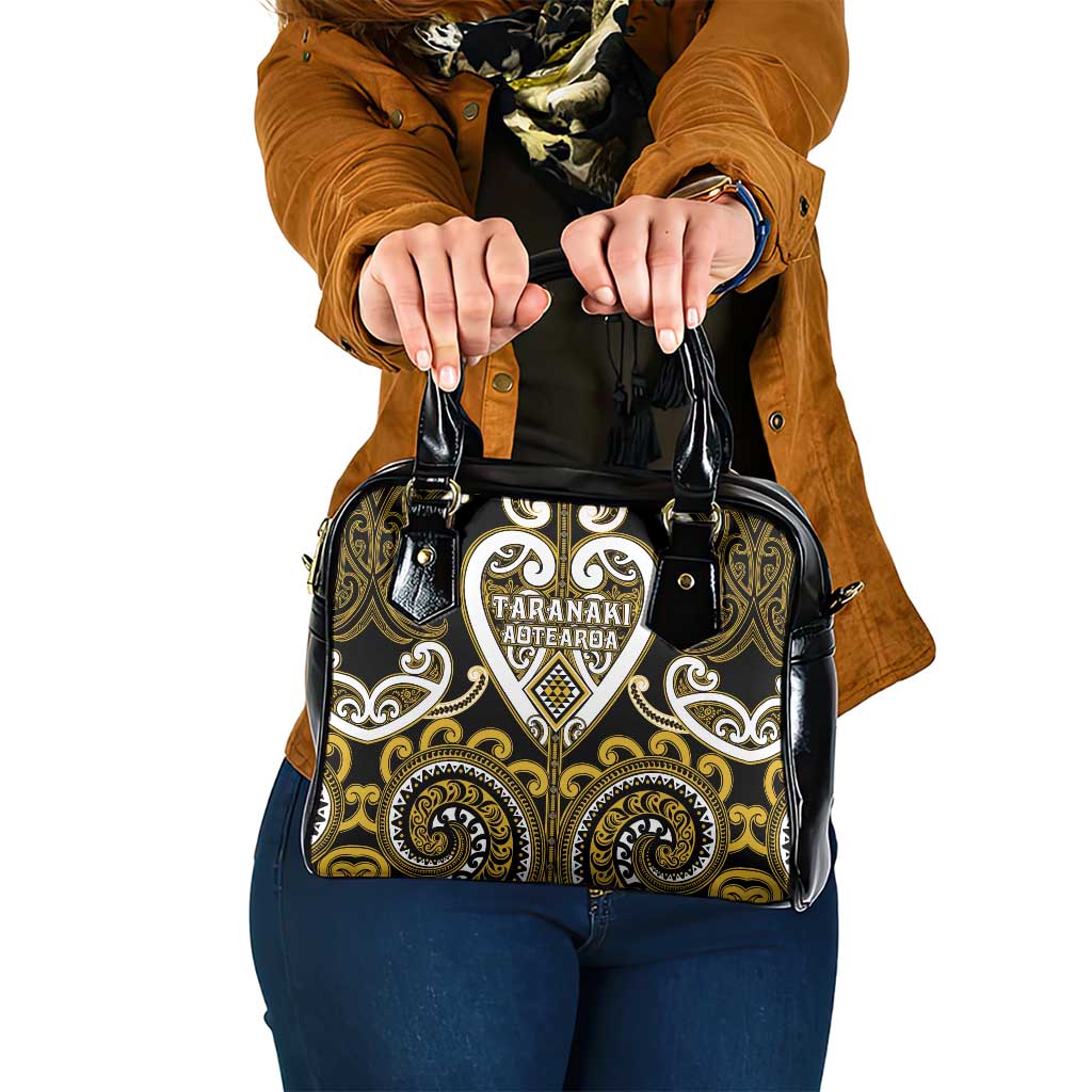 Aotearoa Taranaki Shoulder Handbag Maori Tribal Pattern LT05 One Size Yellow - Polynesian Pride