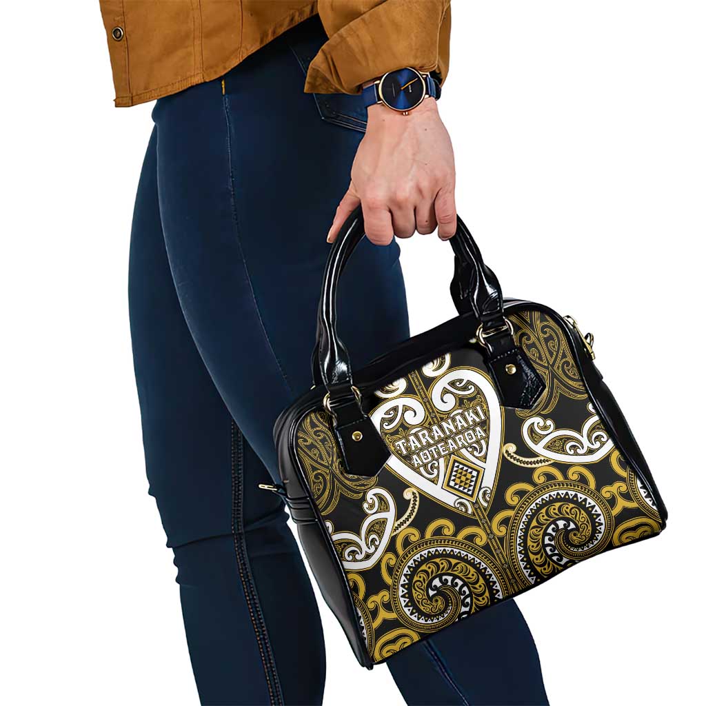 Aotearoa Taranaki Shoulder Handbag Maori Tribal Pattern LT05 - Polynesian Pride