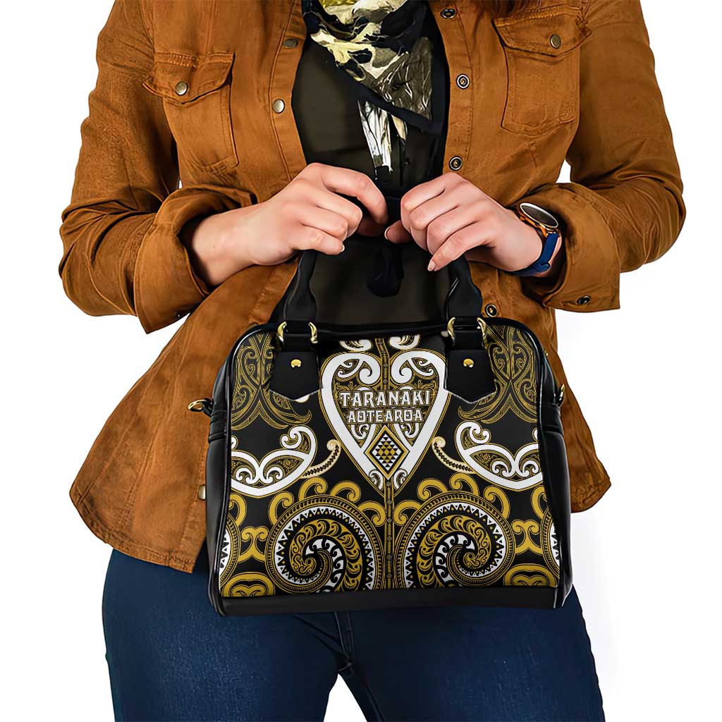 Aotearoa Taranaki Shoulder Handbag Maori Tribal Pattern LT05 - Polynesian Pride