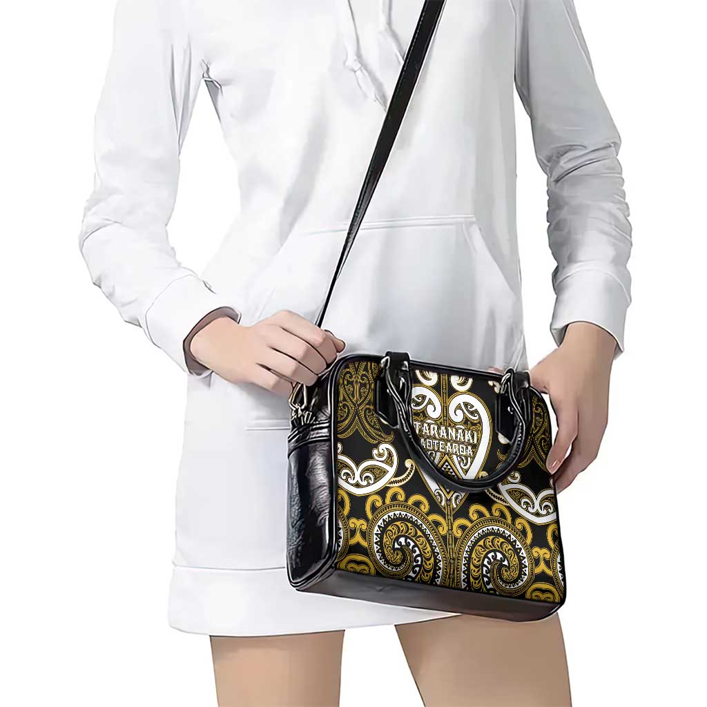 Aotearoa Taranaki Shoulder Handbag Maori Tribal Pattern LT05 - Polynesian Pride