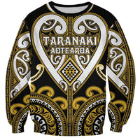 Custom Aotearoa Taranaki Sweatshirt Maori Tribal Pattern LT05 Unisex Yellow - Polynesian Pride