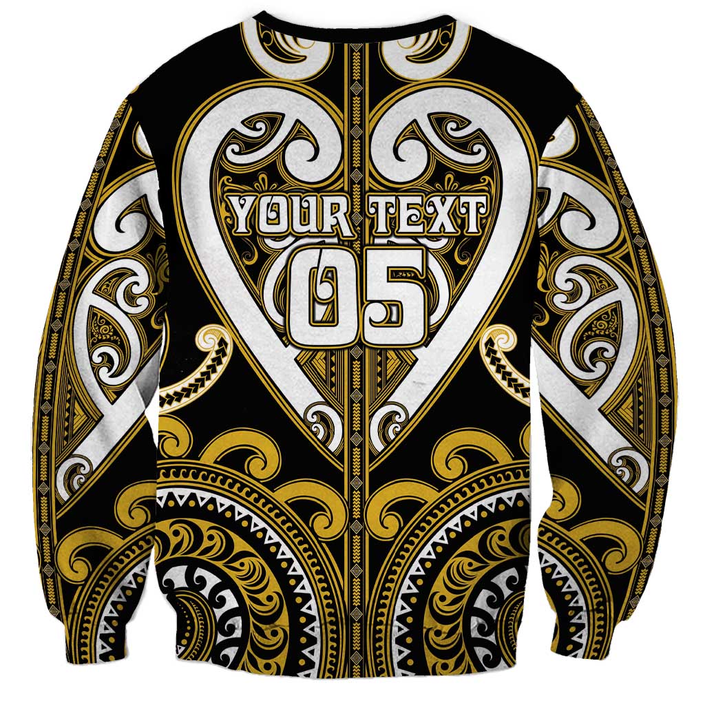 Custom Aotearoa Taranaki Sweatshirt Maori Tribal Pattern LT05 - Polynesian Pride