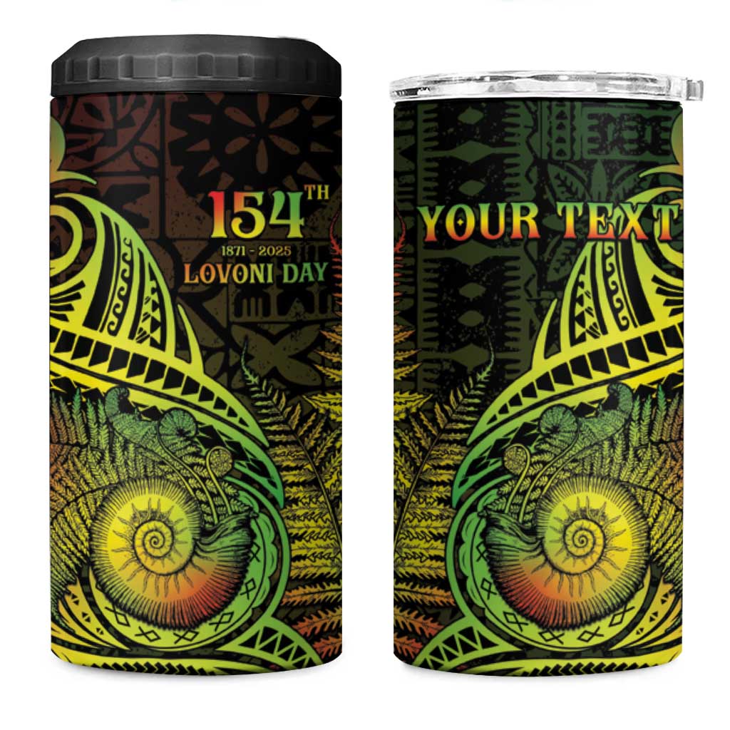 Personalised Fiji Lovoni Day 4 in 1 Can Cooler Tumbler 154th Years LT05 One Size: 16 oz Reggae - Polynesian Pride