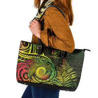Fiji Lovoni Day Leather Tote Bag 154th Years LT05 Reggae - Polynesian Pride