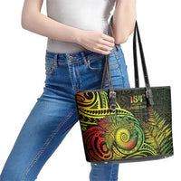 Fiji Lovoni Day Leather Tote Bag 154th Years LT05 - Polynesian Pride