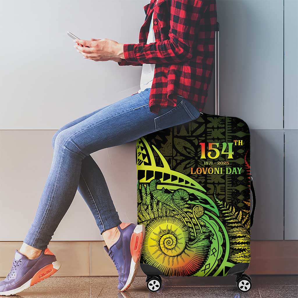 Fiji Lovoni Day Luggage Cover 154th Years LT05 - Polynesian Pride