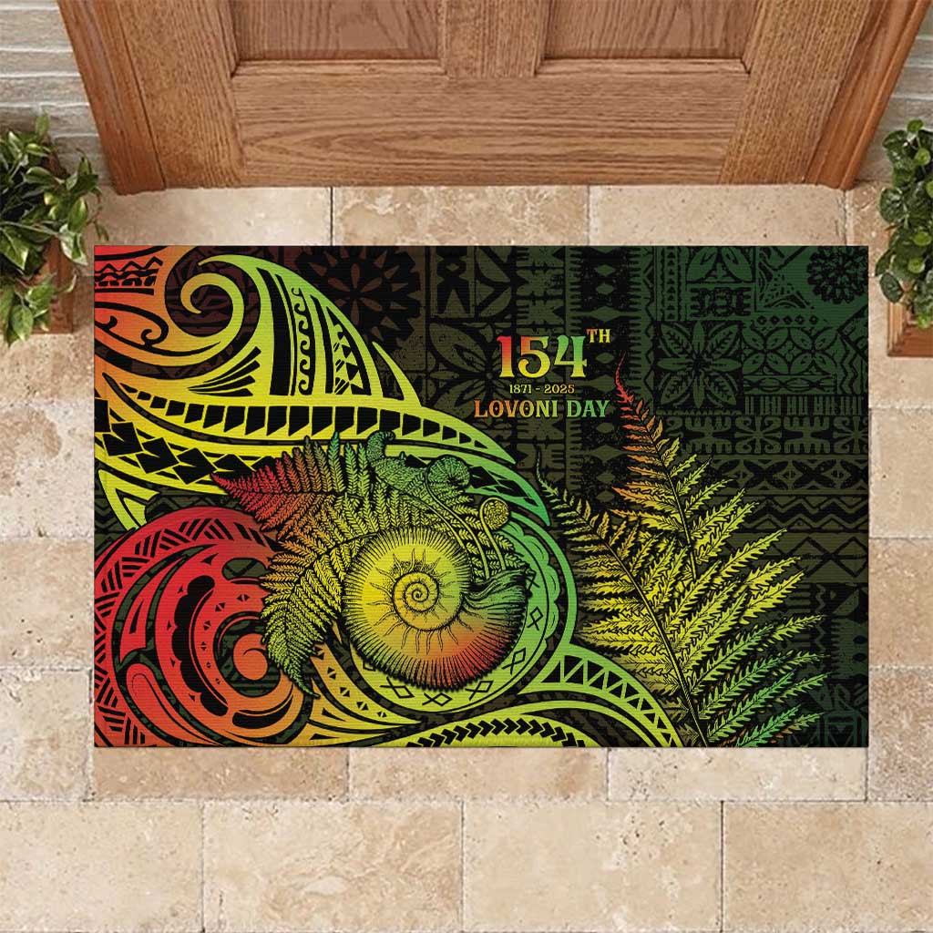 Fiji Lovoni Day Rubber Doormat 154th Years LT05 Reggae - Polynesian Pride