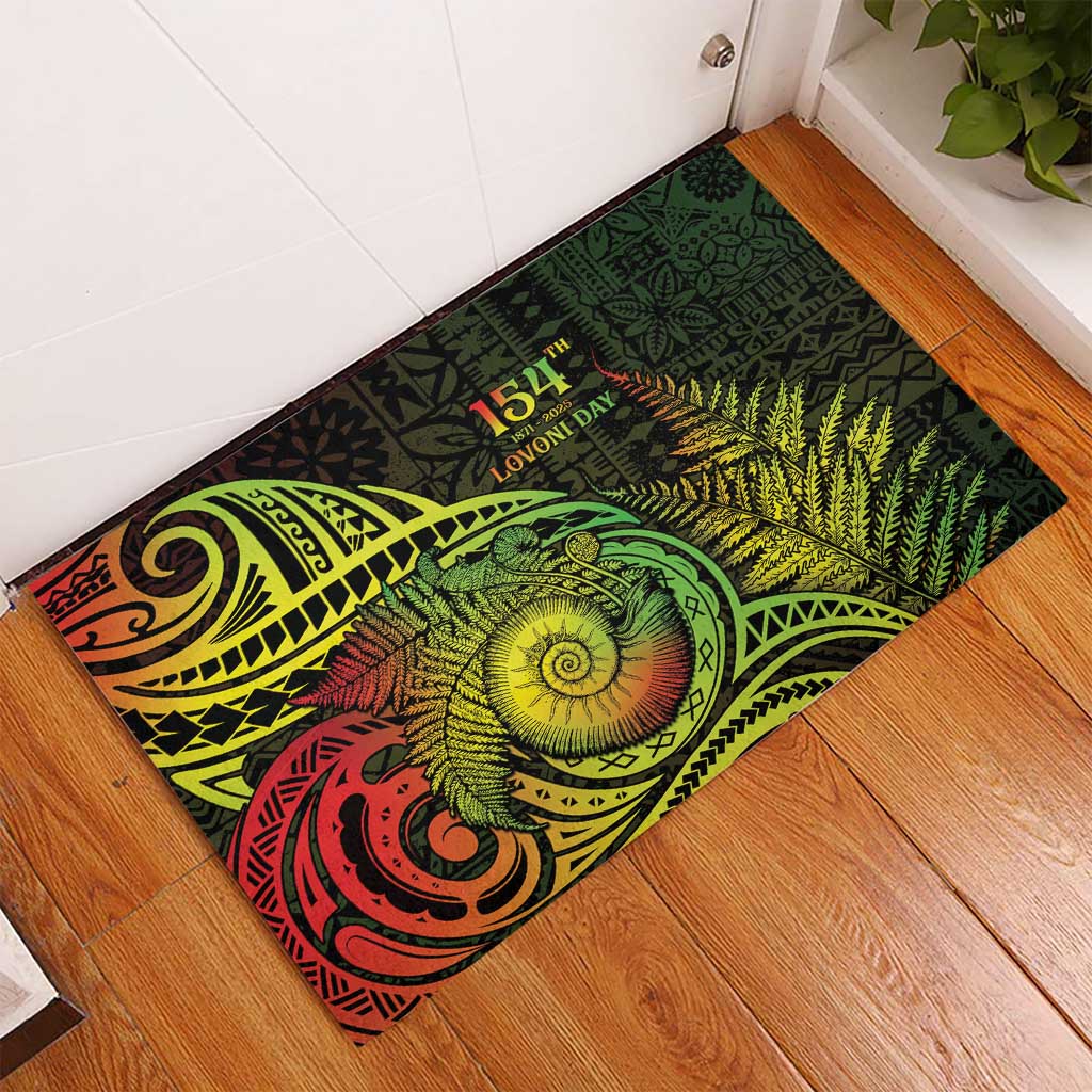 Fiji Lovoni Day Rubber Doormat 154th Years LT05 - Polynesian Pride