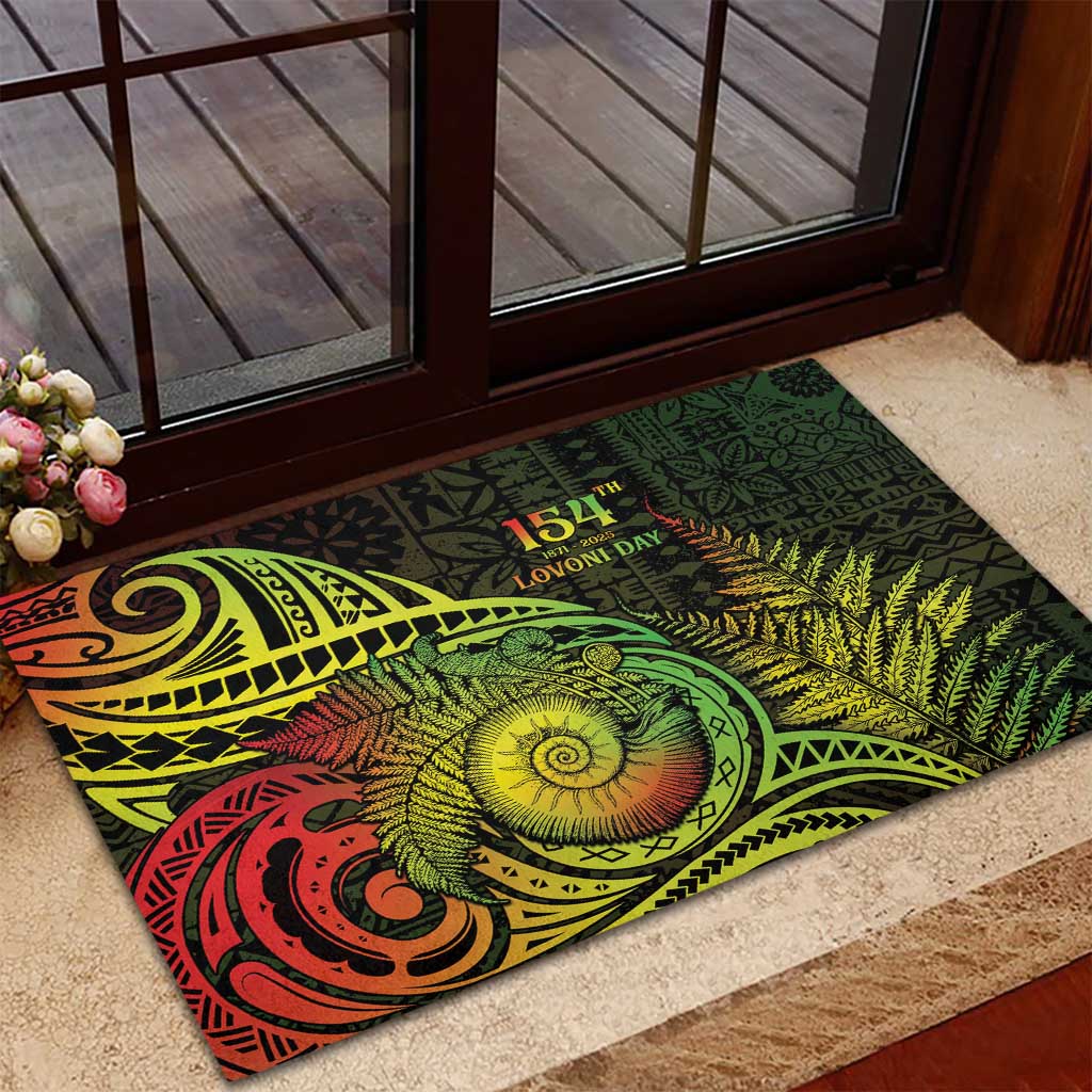 Fiji Lovoni Day Rubber Doormat 154th Years LT05 - Polynesian Pride