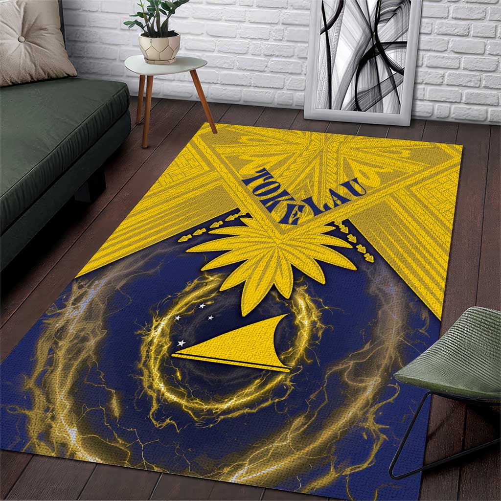 Tokelau Tokehega Day Area Rug National Badge Special Style LT05 Yellow - Polynesian Pride