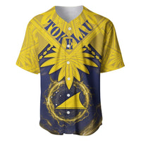 Tokelau Tokehega Day Baseball Jersey National Badge Special Style LT05 Yellow - Polynesian Pride