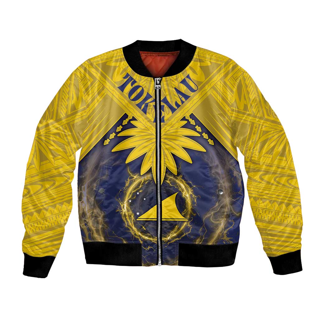 Tokelau Tokehega Day Bomber Jacket National Badge Special Style LT05 Unisex Yellow - Polynesian Pride