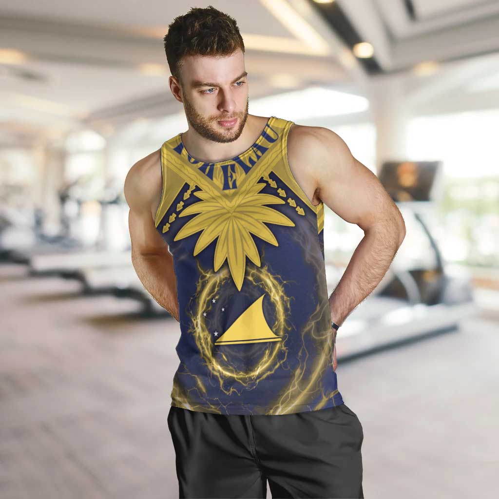 Tokelau Tokehega Day Men Tank Top National Badge Special Style LT05 Yellow - Polynesian Pride