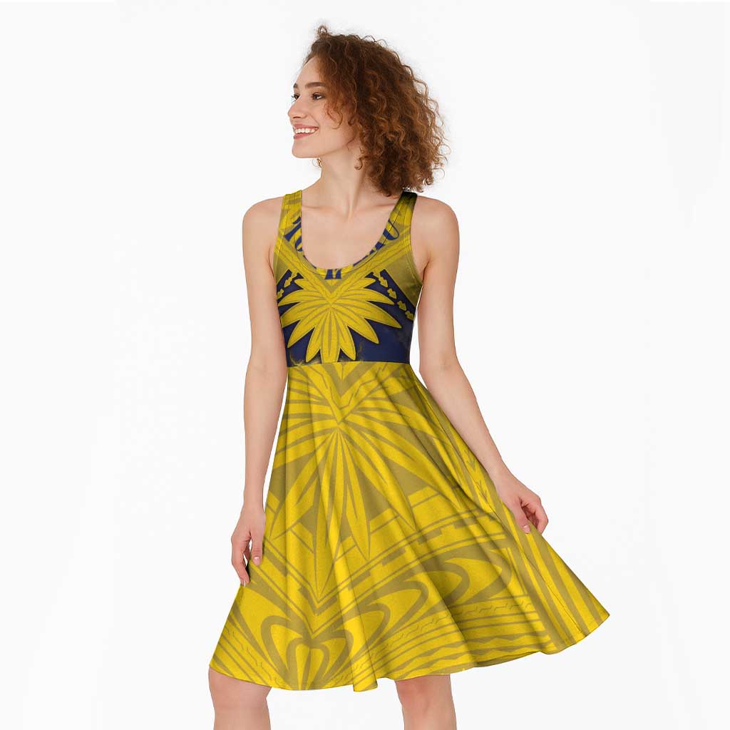 Tokelau Tokehega Day Midi Dress National Badge Special Style LT05 - Polynesian Pride