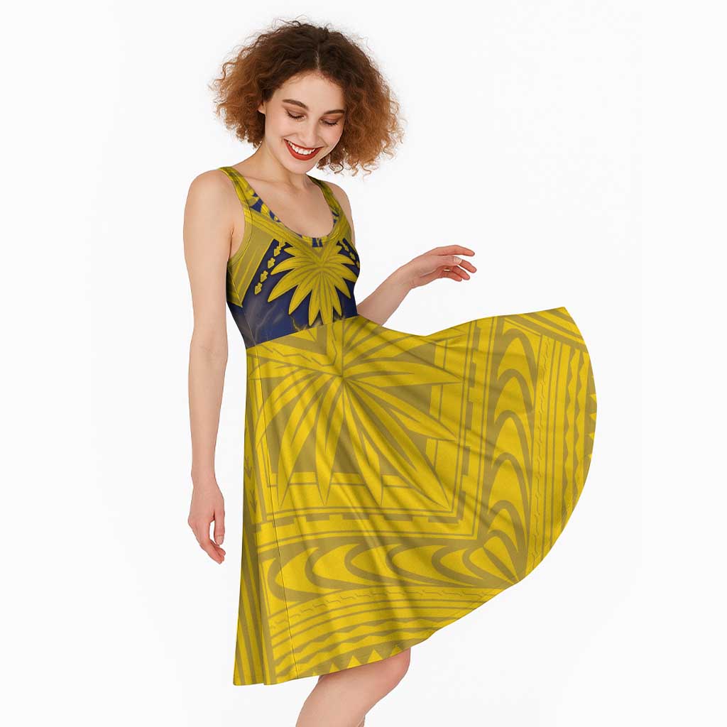 Tokelau Tokehega Day Midi Dress National Badge Special Style LT05 - Polynesian Pride