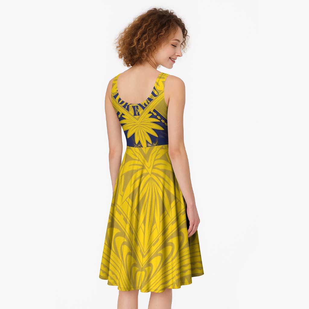 Tokelau Tokehega Day Midi Dress National Badge Special Style LT05 - Polynesian Pride
