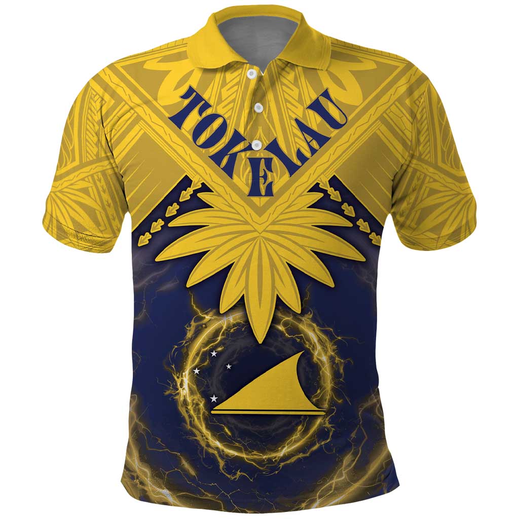 Tokelau Tokehega Day Polo Shirt National Badge Special Style LT05 Yellow - Polynesian Pride