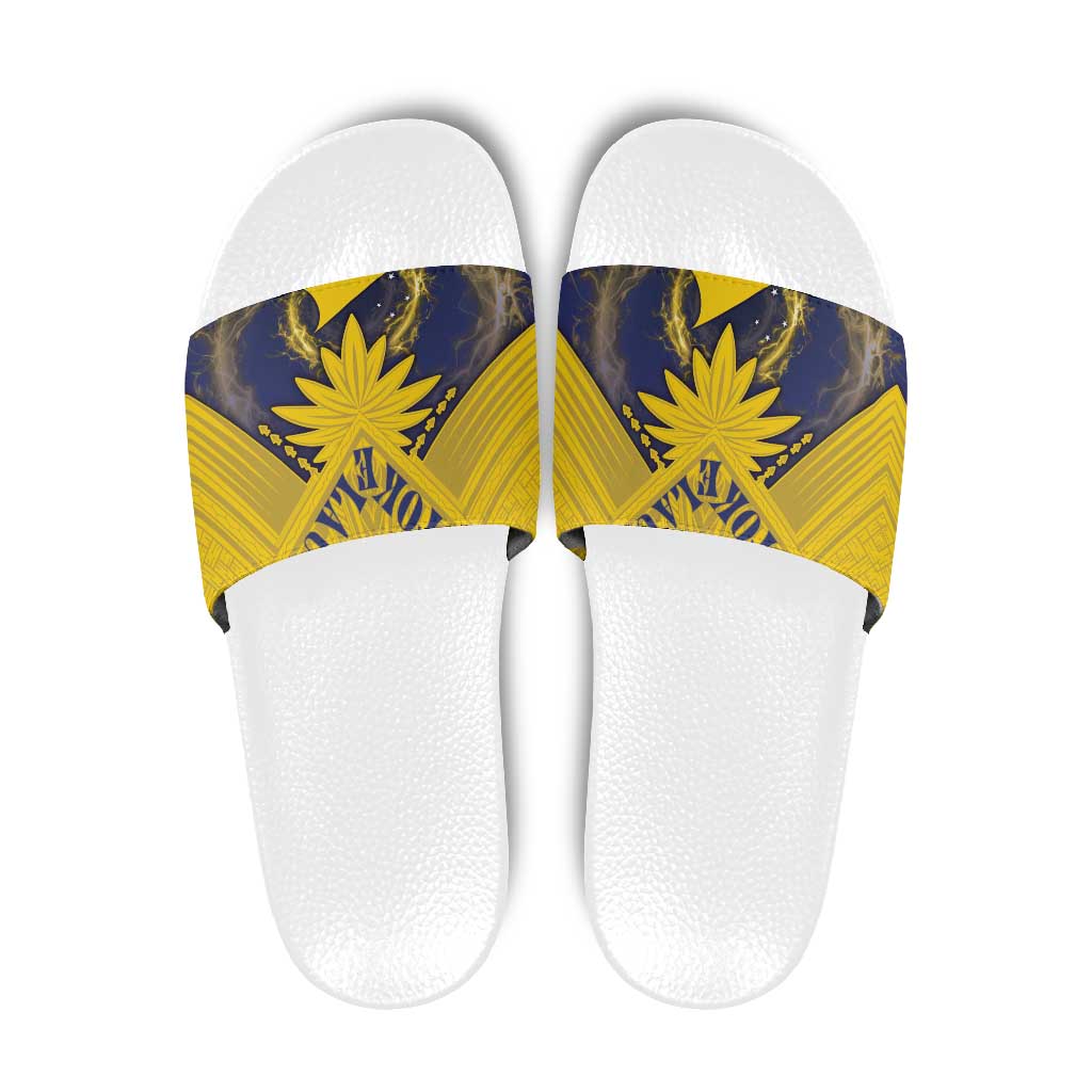 Tokelau Tokehega Day Slide Sandals National Badge Special Style LT05 Yellow - Polynesian Pride