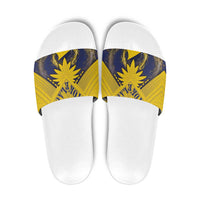 Tokelau Tokehega Day Slide Sandals National Badge Special Style LT05 Yellow - Polynesian Pride