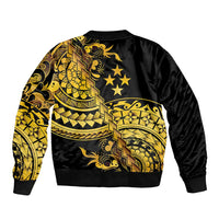 Kosrae Liberation Day Bomber Jacket Polynesian Floral Tattoo LT05 - Polynesian Pride