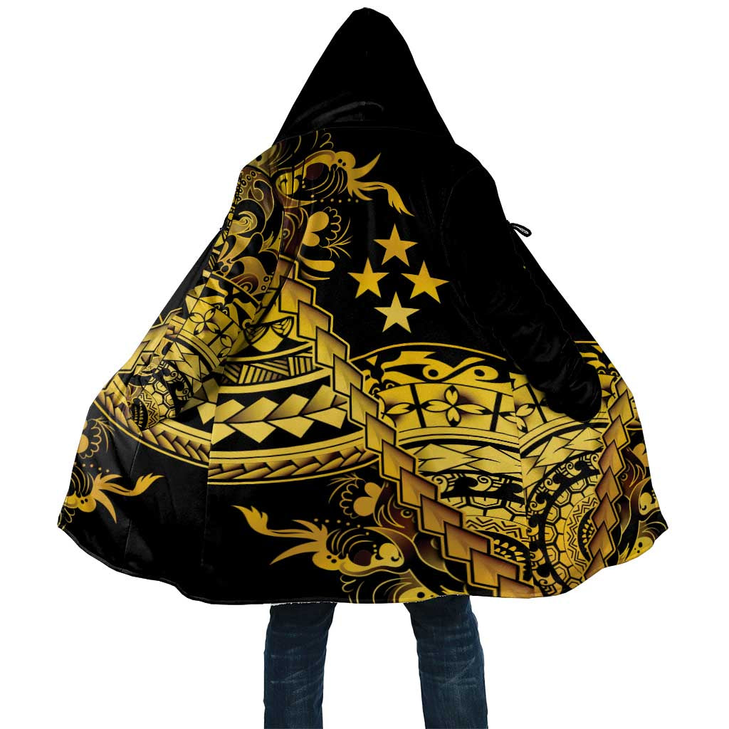 Kosrae Liberation Day Cloak Polynesian Floral Tattoo LT05 Unisex Gold - Polynesian Pride