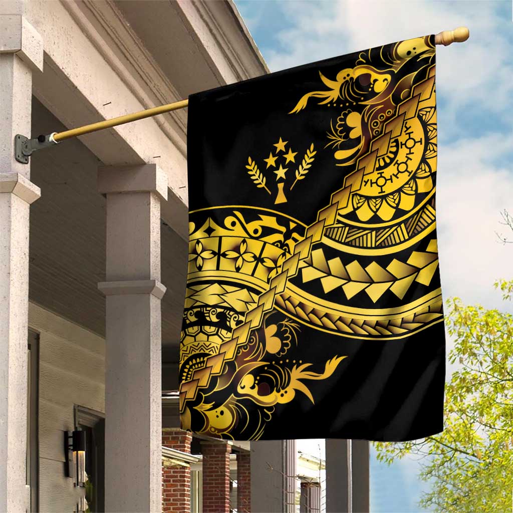 Kosrae Liberation Day Garden Flag Polynesian Floral Tattoo LT05 House Flag Gold - Polynesian Pride